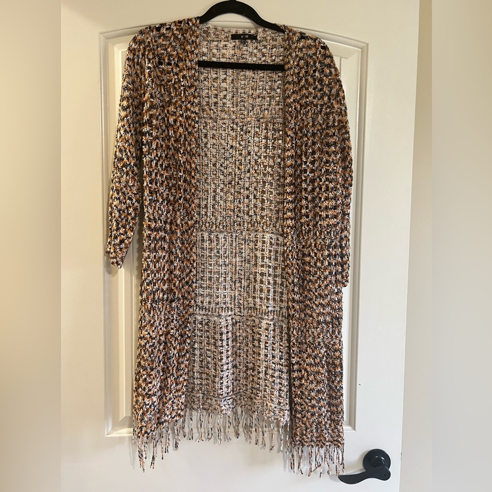 COTTON CROCHET SUMMER TUNIC WITH FRINGE